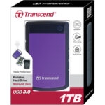 Transcend 1TB External Hard Drive (Purple)