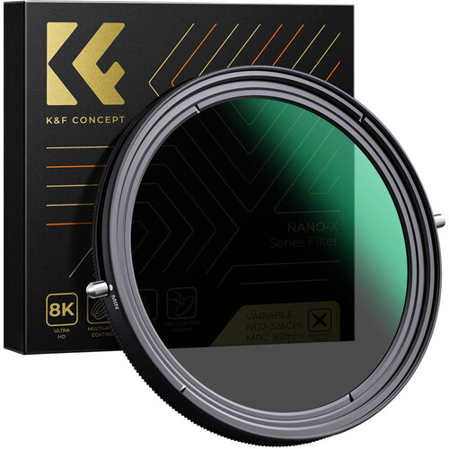 K&F Concepts K&F Concept Nano-X 82mm Variable ND & CPL 2-in-1 Filter (1–5 Stop), product image from Eamobitech